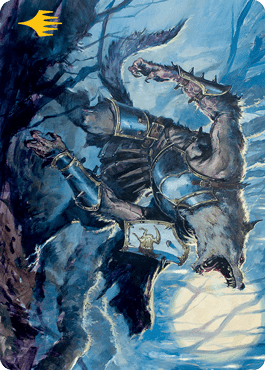 Magic: The Gathering MTG Single Moonrage Brute Art Card (Gold-Stamped Signature) [Innistrad: Midnight Hunt Art Series]