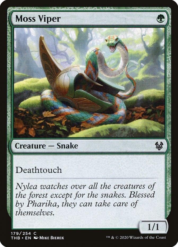Magic: The Gathering MTG Single Moss Viper [Theros Beyond Death]