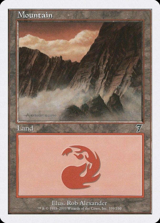 Magic: The Gathering MTG Single Mountain (339) [Seventh Edition]
