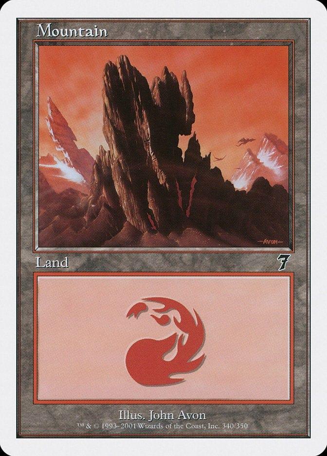 Magic: The Gathering MTG Single Mountain (340) [Seventh Edition]
