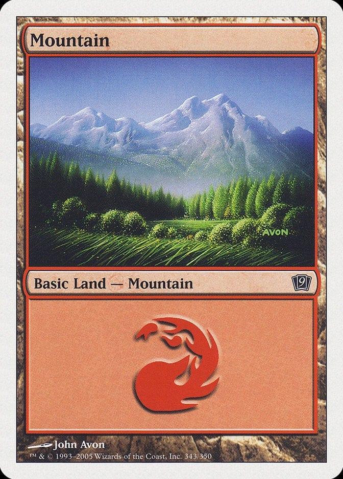 Magic: The Gathering MTG Single Mountain (343) [Ninth Edition]