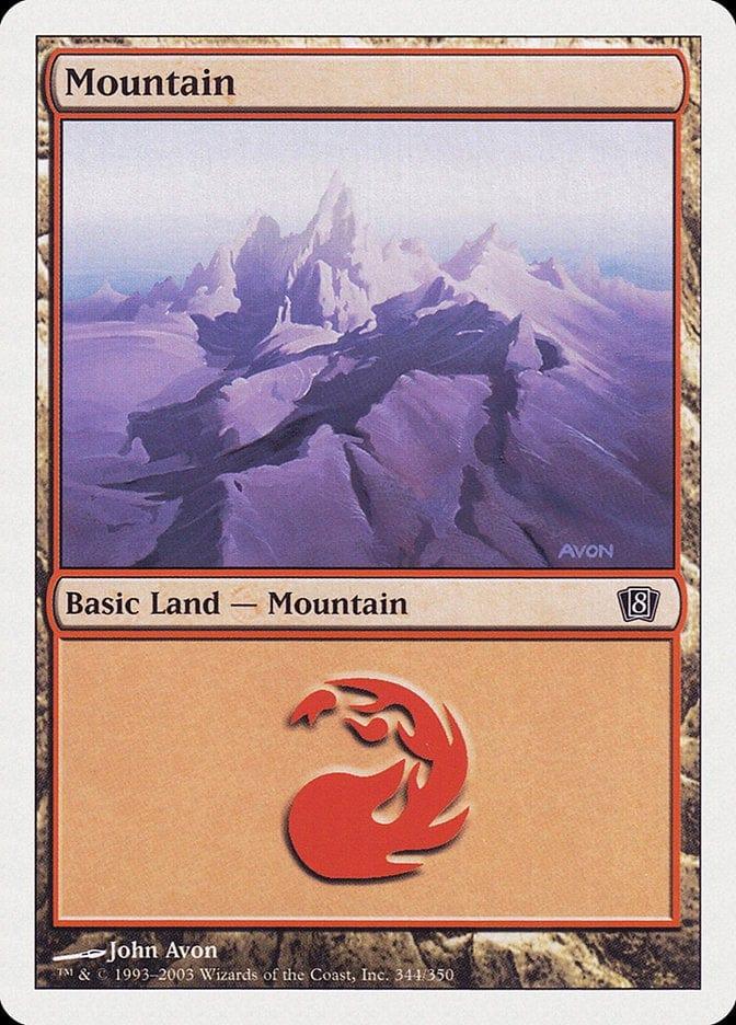 Magic: The Gathering MTG Single Mountain (344) [Eighth Edition]