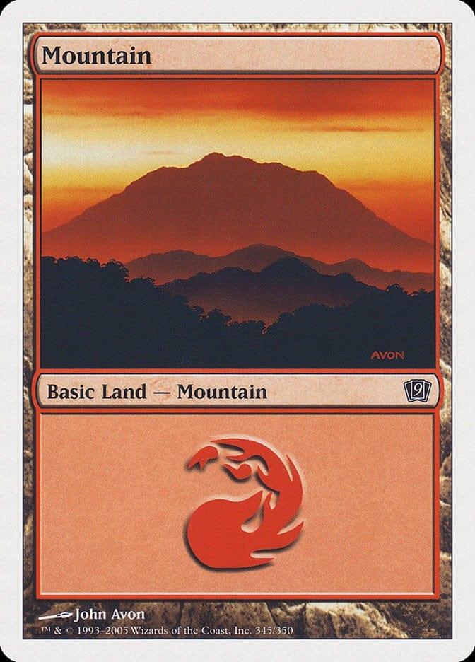 Magic: The Gathering MTG Single Mountain (345) [Ninth Edition]
