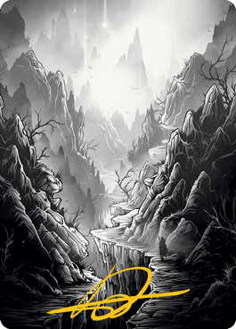 Magic: The Gathering MTG Single Mountain Art Card (Gold-Stamped Signature) [Innistrad: Midnight Hunt Art Series]