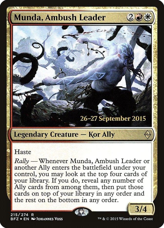 Magic: The Gathering MTG Single Munda, Ambush Leader  [Battle for Zendikar Prerelease Promos]