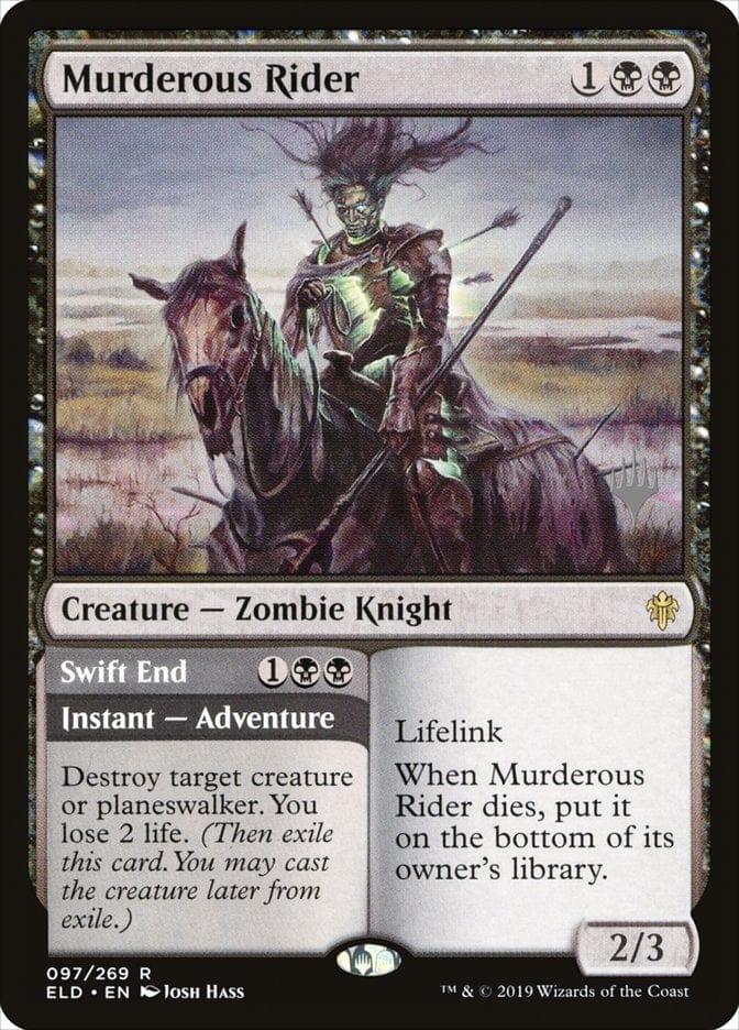 Magic: The Gathering MTG Single Murderous Rider // Swift End (Promo Pack) [Throne of Eldraine Promos]