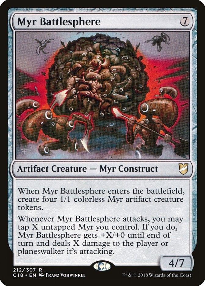 Magic: The Gathering MTG Single Myr Battlesphere [Commander 2018]