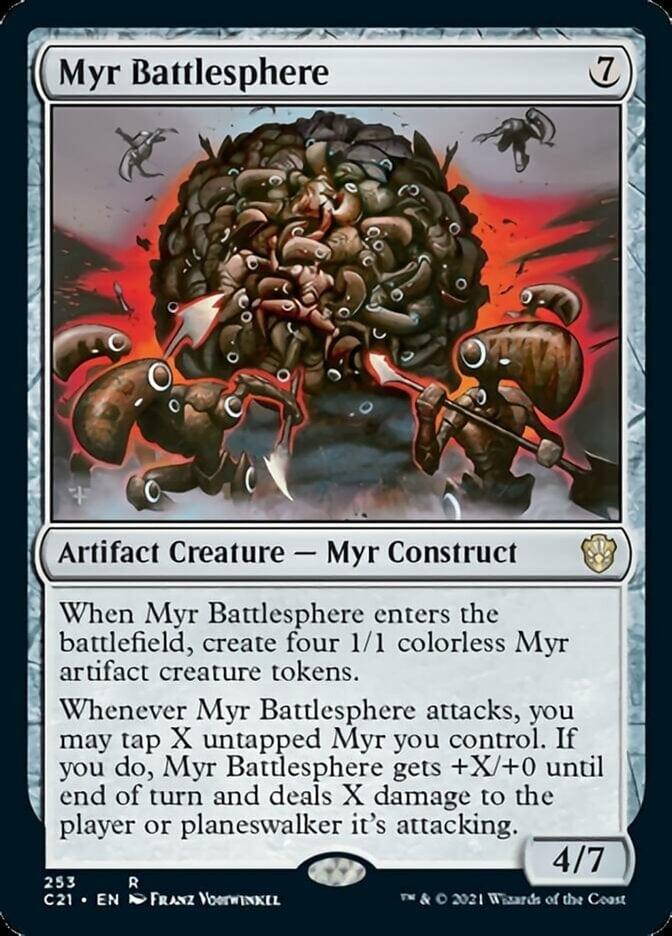 Magic: The Gathering MTG Single Myr Battlesphere [Commander 2021]