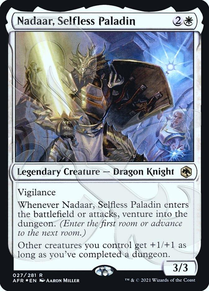 Magic: The Gathering MTG Single Nadaar, Selfless Paladin (Ampersand Promo) [Dungeons & Dragons: Adventures in the Forgotten Realms Promos]