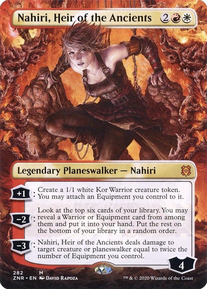 Magic: The Gathering MTG Single Nahiri, Heir of the Ancients (Borderless) [Zendikar Rising Extended Art]