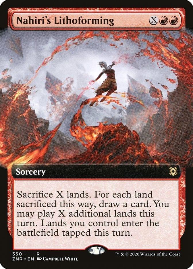 Magic: The Gathering MTG Single Nahiri's Lithoforming (Extended) [Zendikar Rising Extended Art]