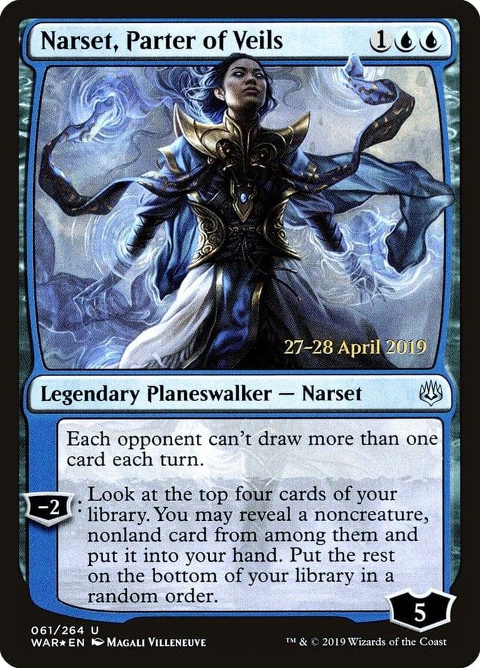 Magic: The Gathering MTG Single Narset, Parter of Veils  [War of the Spark Prerelease Promos]