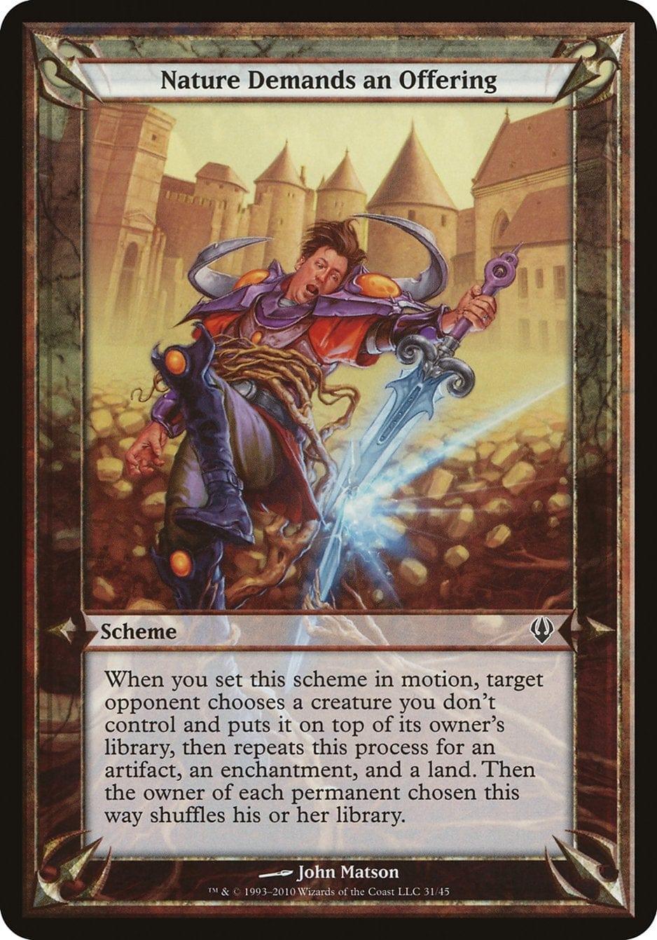 Magic: The Gathering MTG Single Nature Demands an Offering (Schemes) [Archenemy Schemes]