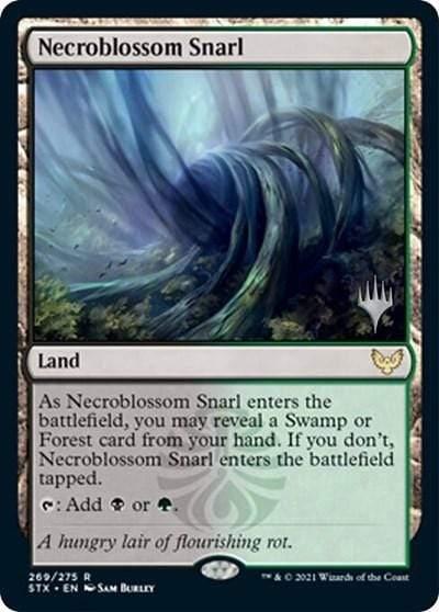 Magic: The Gathering MTG Single Necroblossom Snarl (Promo Pack) [Strixhaven: School of Mages Promos]