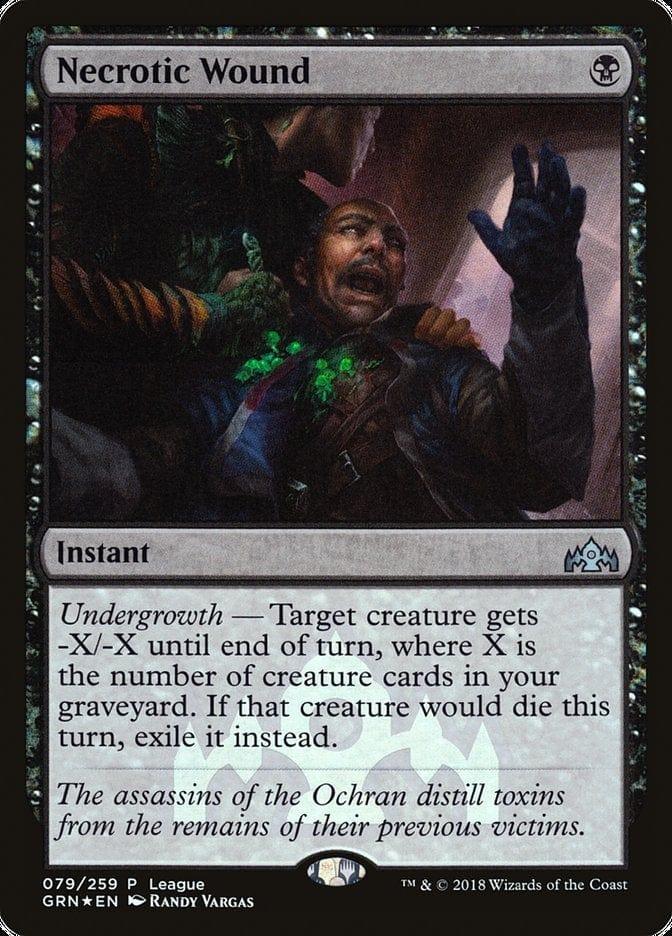 Magic: The Gathering MTG Single Necrotic Wound (League) [Guilds of Ravnica Promos]