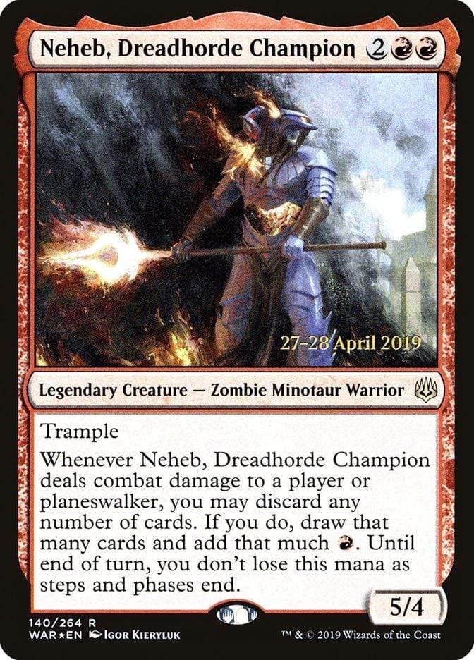 Magic: The Gathering MTG Single Neheb, Dreadhorde Champion  [War of the Spark Prerelease Promos]