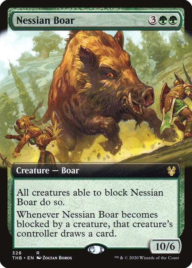 Magic: The Gathering MTG Single Nessian Boar (Extended) [Theros Beyond Death]