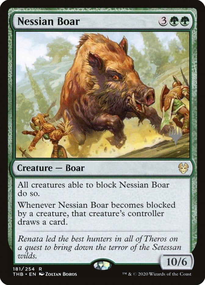 Magic: The Gathering MTG Single Nessian Boar (Promo Pack) [Theros Beyond Death Promos]