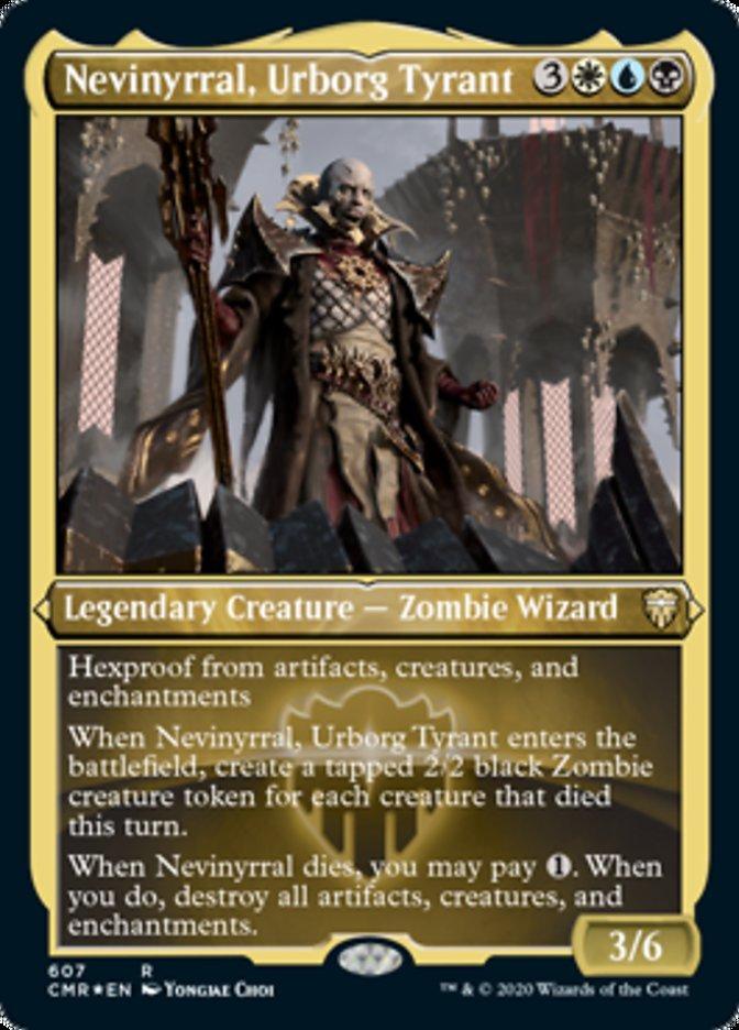 Magic: The Gathering MTG Single Nevinyrral, Urborg Tyrant [Commander Legends Etched]