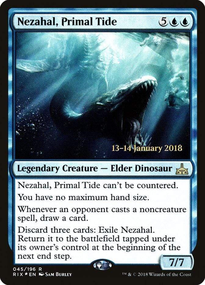 Magic: The Gathering MTG Single Nezahal, Primal Tide [Rivals of Ixalan Prerelease Promos]