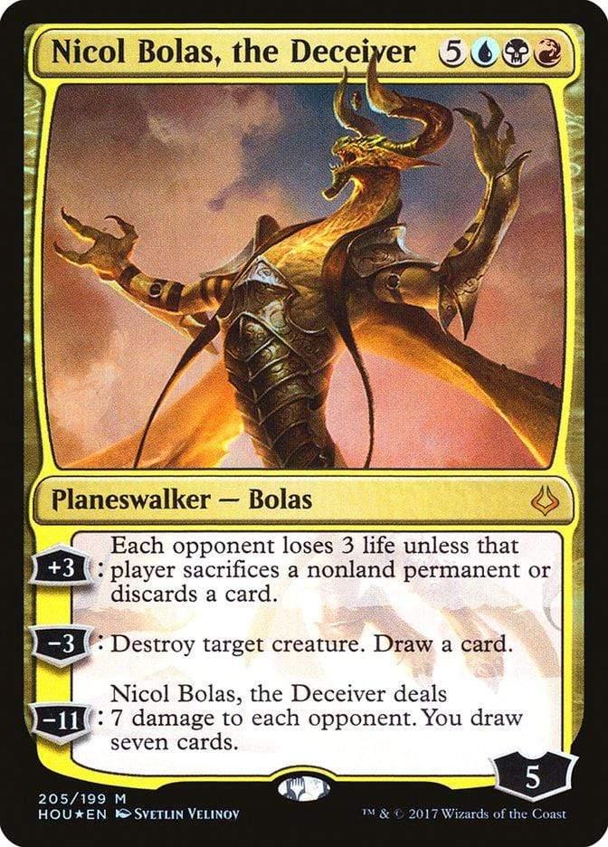 Magic: The Gathering MTG Single Nicol Bolas, the Deceiver [Hour of Devastation]