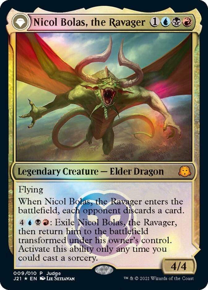 Magic: The Gathering MTG Single Nicol Bolas, the Ravager [Judge Gift Cards 2021]
