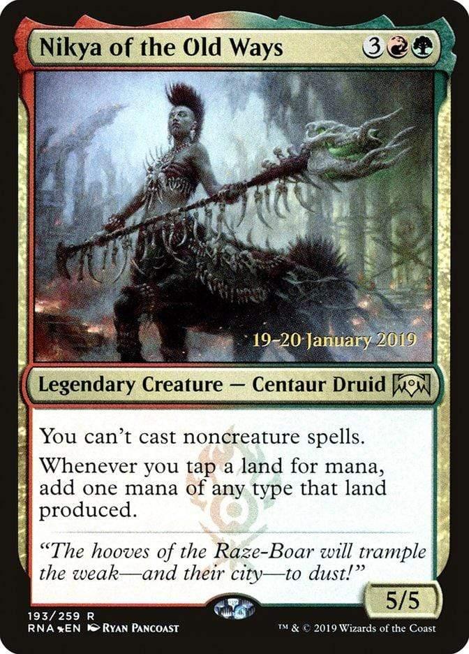 Magic: The Gathering MTG Single Nikya of the Old Ways [Ravnica Allegiance Prerelease Promos]