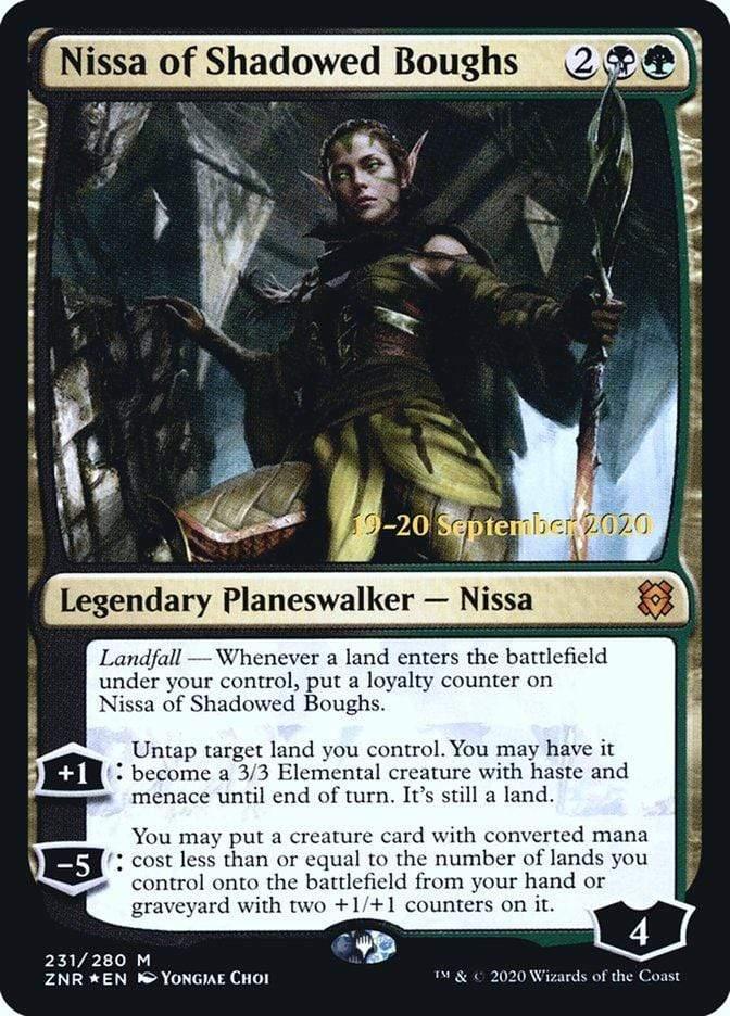Magic: The Gathering MTG Single Nissa of Shadowed Boughs [Zendikar Rising Prerelease Promos]
