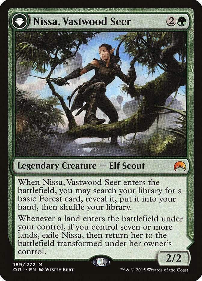 Magic: The Gathering MTG Single Nissa, Vastwood Seer // Nissa, Sage Animist [Magic Origins]