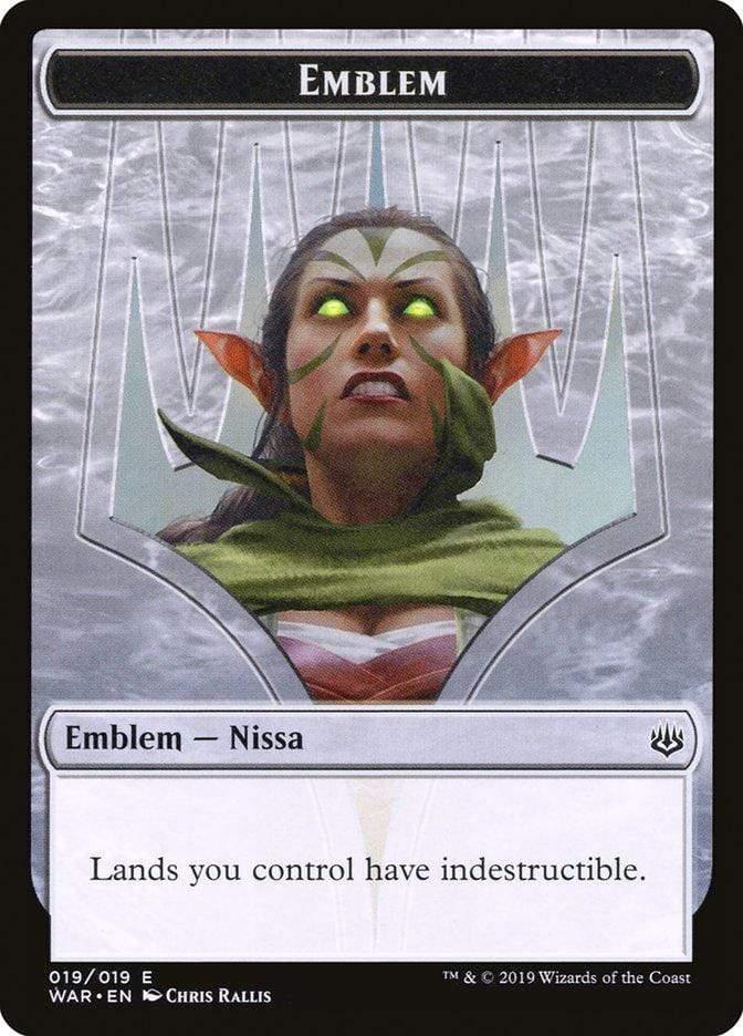 Magic: The Gathering MTG Single Nissa, Who Shakes the World Emblem [War of the Spark Tokens]