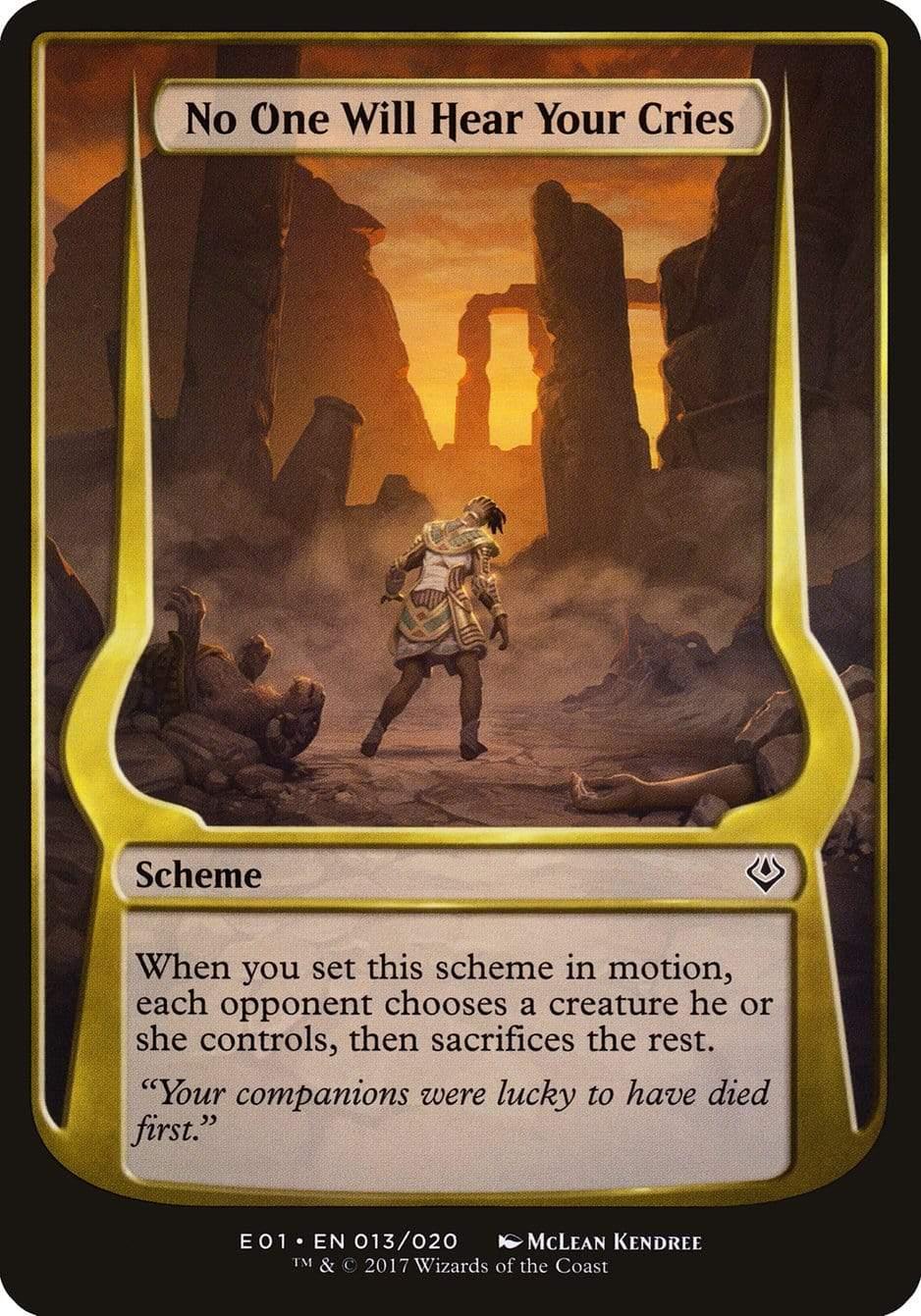 Magic: The Gathering MTG Single No One Will Hear Your Cries (Schemes) [Archenemy: Nicol Bolas Schemes]