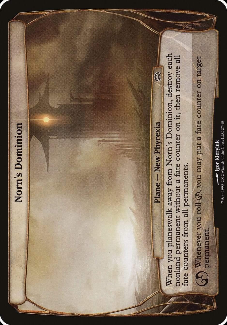 Magic: The Gathering MTG Single Norn's Dominion (Planes) [Planechase 2012 Planes]
