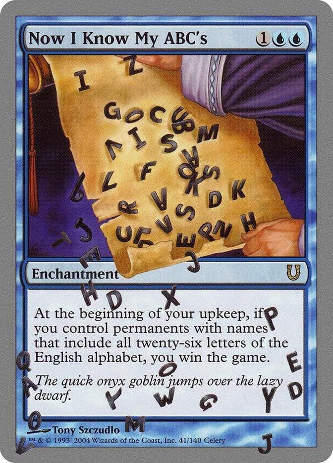 Magic: The Gathering MTG Single Now I Know My ABC's [Unhinged]