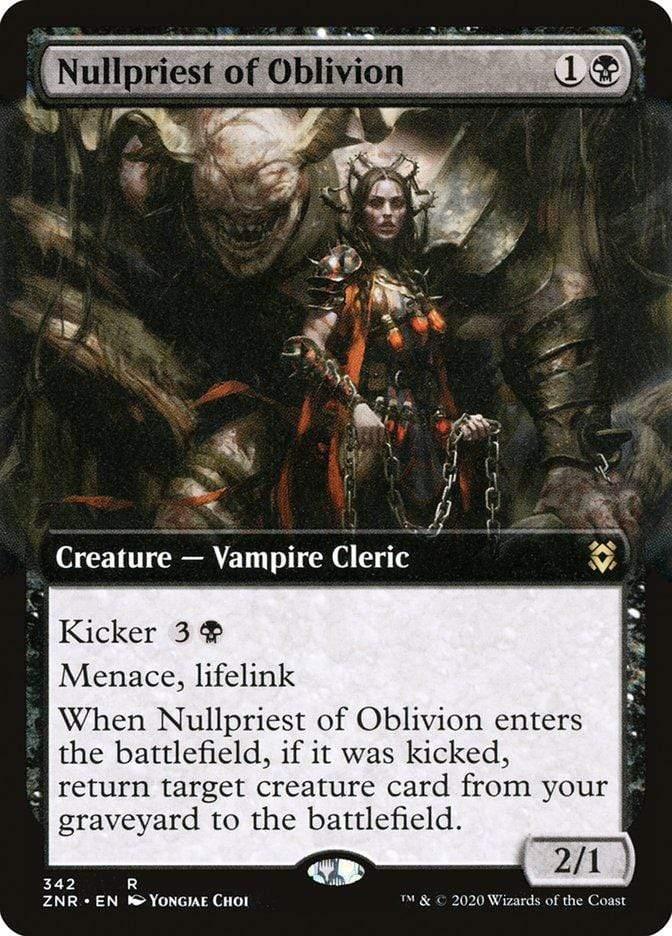 Magic: The Gathering MTG Single Nullpriest of Oblivion (Extended) [Zendikar Rising Extended Art]