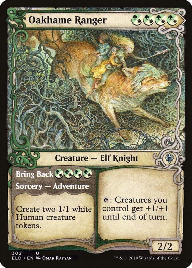 Magic: The Gathering MTG Single Oakhame Ranger // Bring Back (Showcase) [Throne of Eldraine]