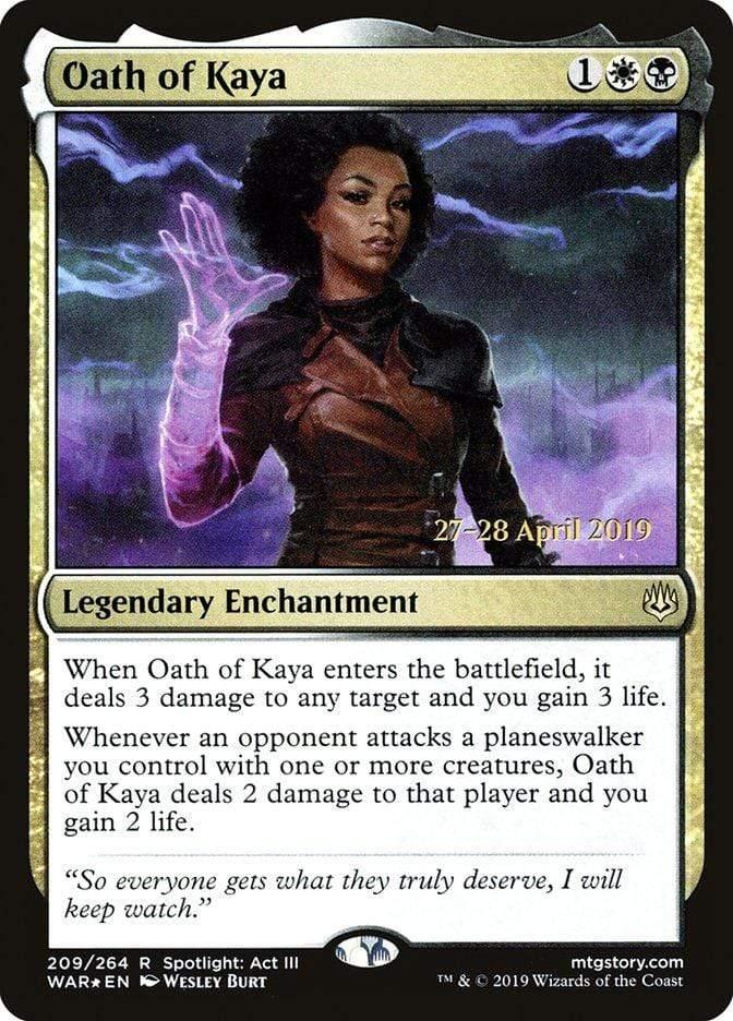 Magic: The Gathering MTG Single Oath of Kaya  [War of the Spark Prerelease Promos]