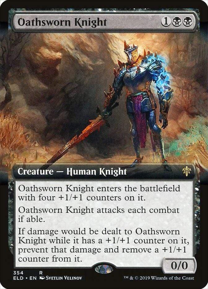 Magic: The Gathering MTG Single Oathsworn Knight (Extended) [Throne of Eldraine]