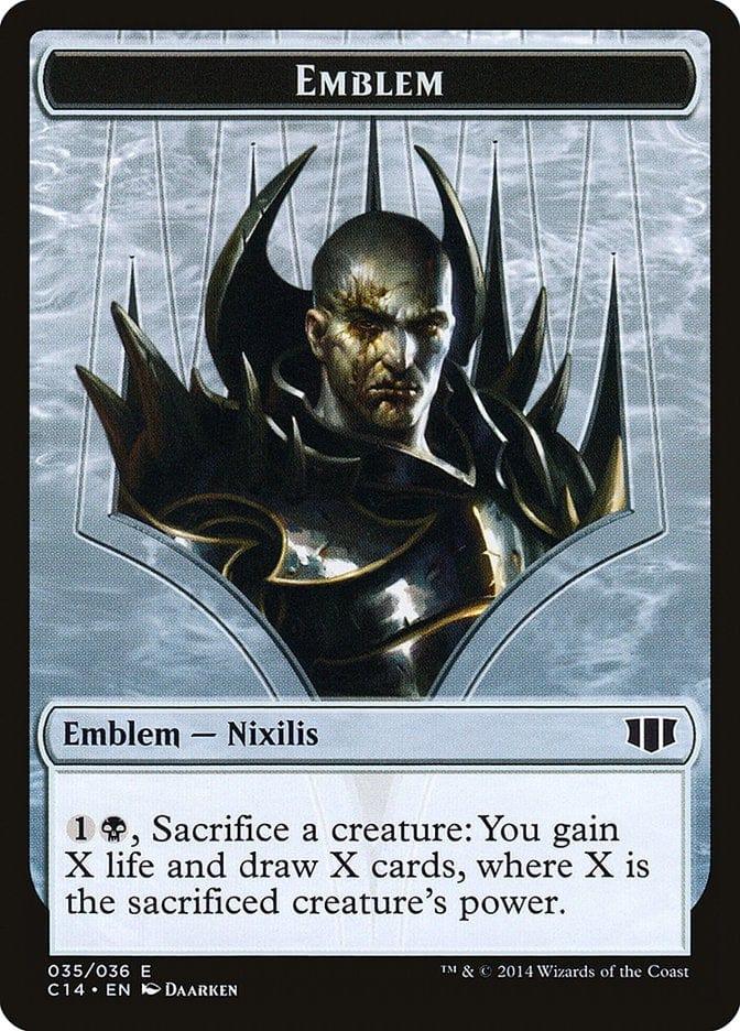 Magic: The Gathering MTG Single Ob Nixilis of the Black Oath Emblem // Zombie (016/036) Double-sided Token [Commander 2014 Tokens]