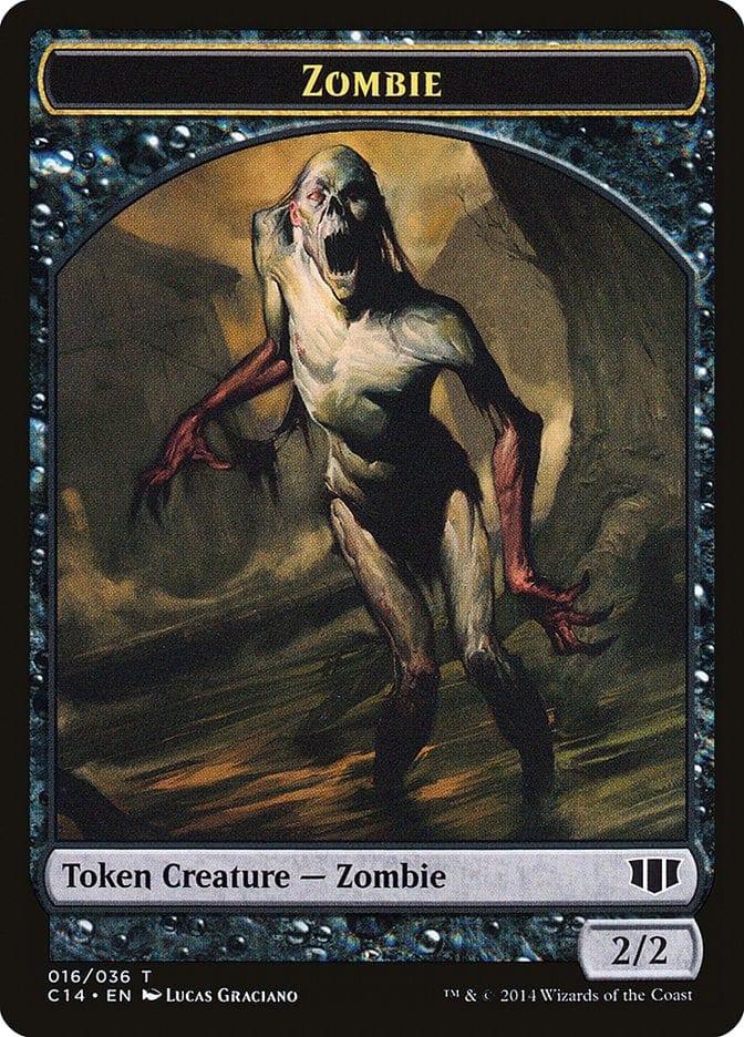 Magic: The Gathering MTG Single Ob Nixilis of the Black Oath Emblem // Zombie (016/036) Double-sided Token [Commander 2014 Tokens]