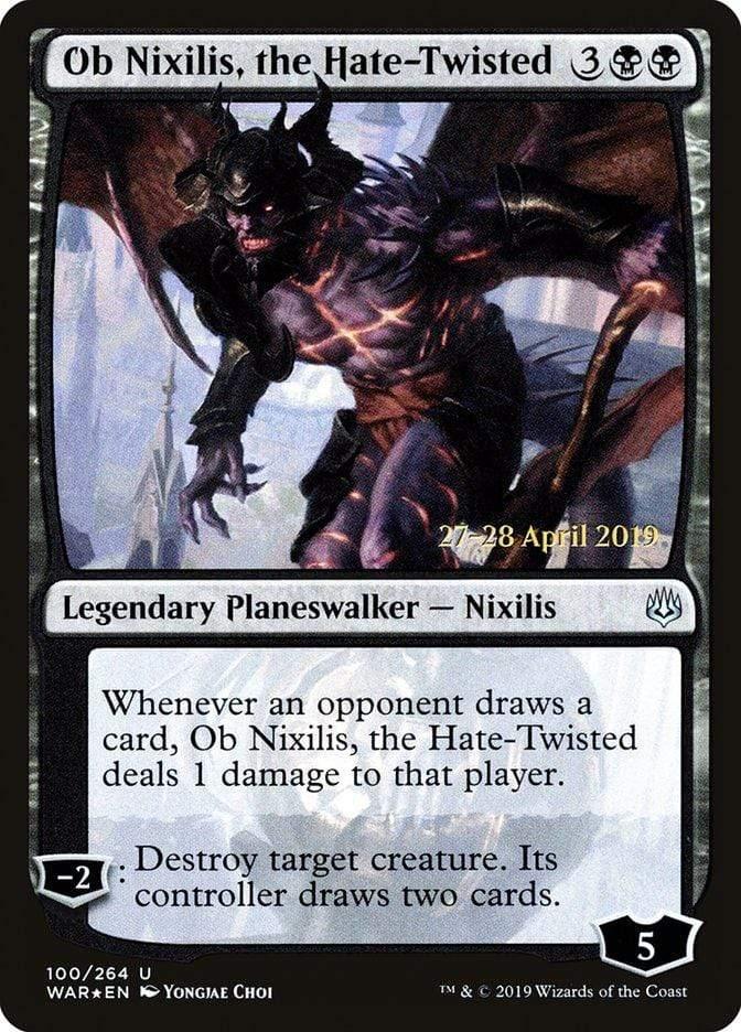 Magic: The Gathering MTG Single Ob Nixilis, the Hate-Twisted  [War of the Spark Prerelease Promos]