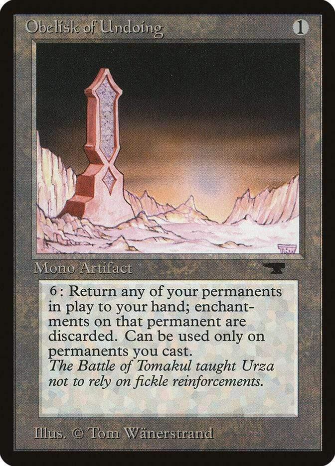 Magic: The Gathering MTG Single Obelisk of Undoing [Antiquities]