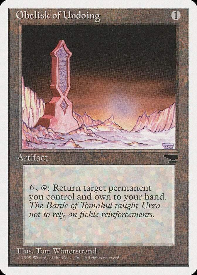 Magic: The Gathering MTG Single Obelisk of Undoing [Chronicles]