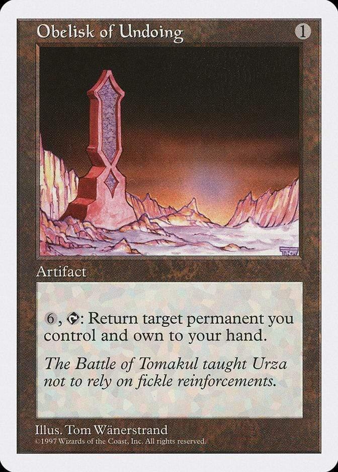 Magic: The Gathering MTG Single Obelisk of Undoing [Fifth Edition]
