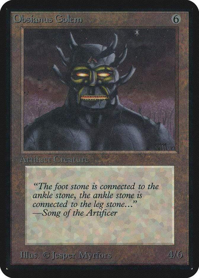 Magic: The Gathering MTG Single Obsianus Golem [Limited Edition Alpha]