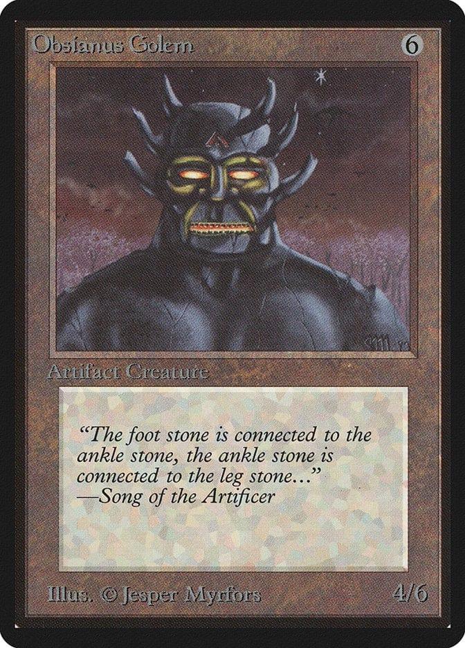 Magic: The Gathering MTG Single Obsianus Golem [Limited Edition Beta]