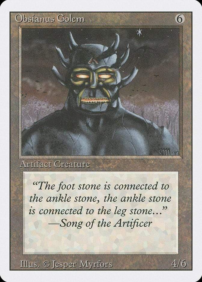 Magic: The Gathering MTG Single Obsianus Golem [Revised Edition]