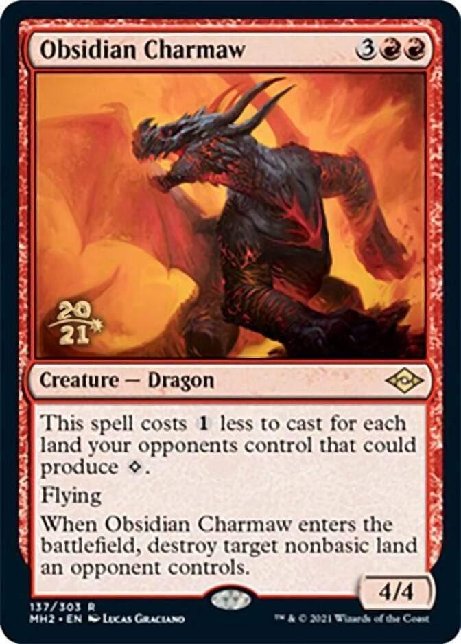 Magic: The Gathering MTG Single Obsidian Charmaw [Modern Horizons 2 Prerelease Promos]
