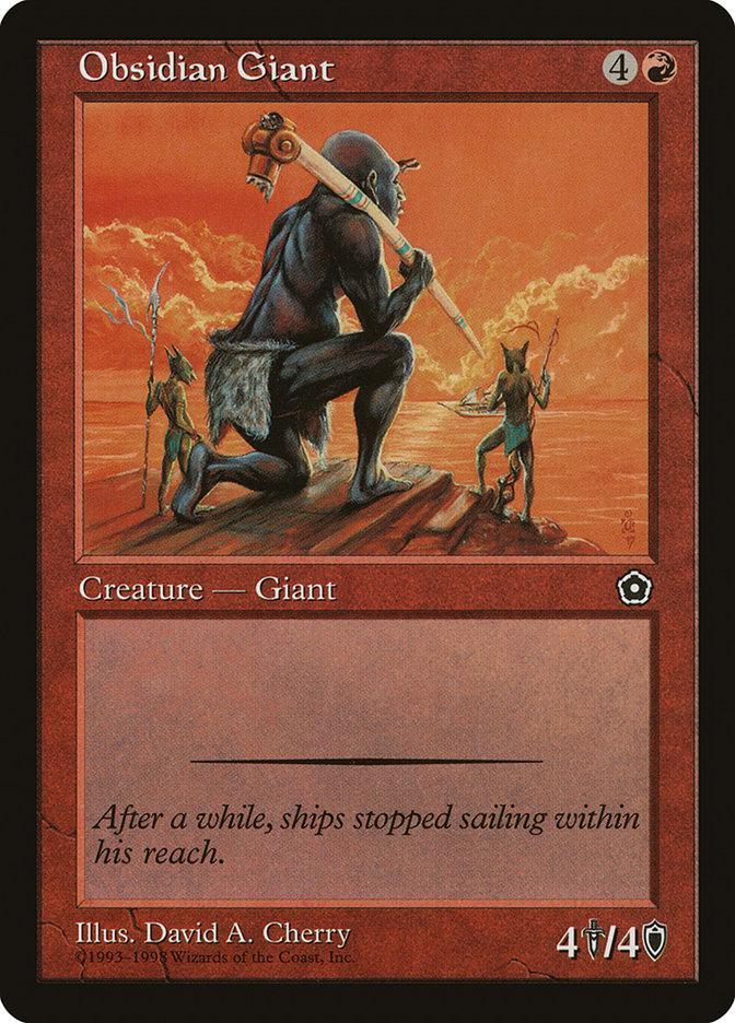 Magic: The Gathering MTG Single Obsidian Giant [Portal Second Age]