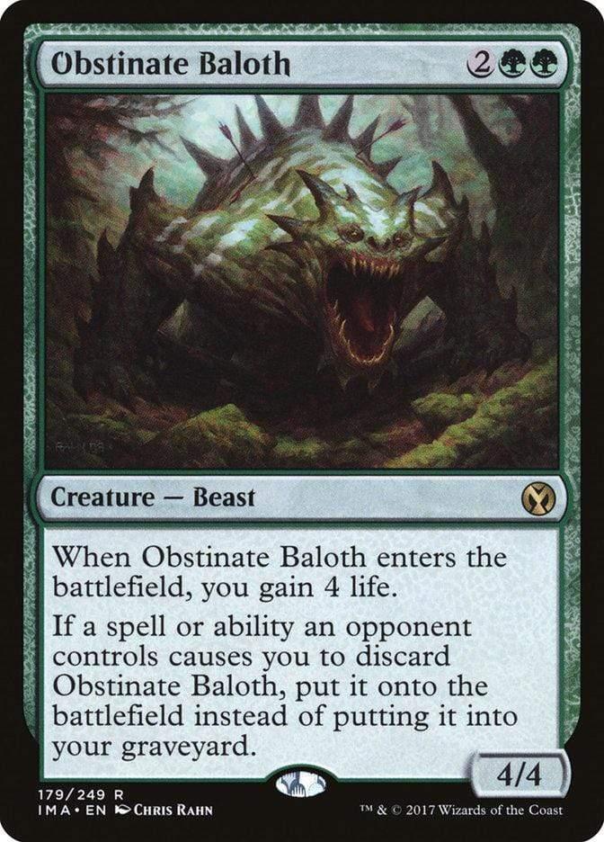 Magic: The Gathering MTG Single Obstinate Baloth [Iconic Masters]
