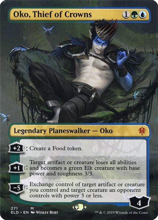 Magic: The Gathering MTG Single Oko, Thief of Crowns (Borderless) [Throne of Eldraine]